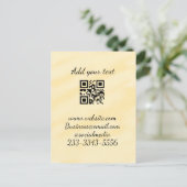 Carte Postale code QR personnalisé simple ajouter votre nom text (Debout devant)