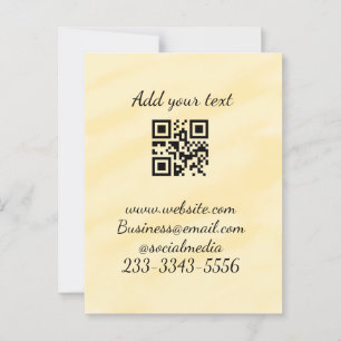 Carte Postale code QR personnalisé simple ajouter votre nom text