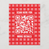 Carte Postale Code QR promotionnel (modifiable) avec Motif Logo (Devant)