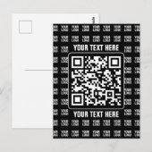 Carte Postale Code QR promotionnel (modifiable) plus motif de lo (Devant / Derrière)
