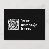 Carte Postale Code QR téléchargé et texte rétro modifiable (Devant)