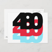 Carte Postale Code régional 480 (Devant / Derrière)
