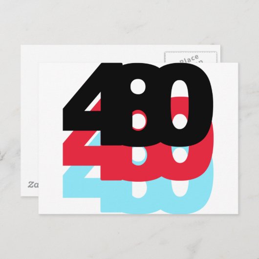 Carte Postale Code régional 480 (Devant / Derrière)