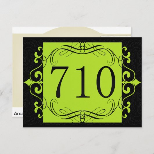 Carte Postale Code régional 710 (Devant / Derrière)