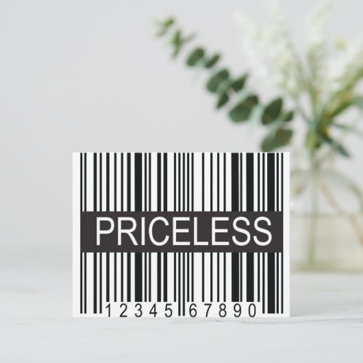 Carte Postale code upc sans prix (Debout devant)