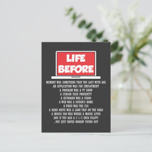 Carte Postale Codeur logiciel de programmateur de Geek informati (Debout devant)