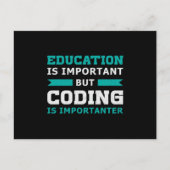 Carte Postale Codeur médical le codage est plus important cadeau (Devant)