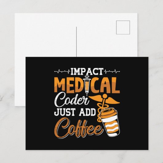 Carte Postale Codeur Médicale Ajoutez simplement un programmateu (Devant / Derrière)