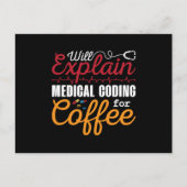 Carte Postale Codeur Médicale Codage Médicale Café Codage ICD (Devant)