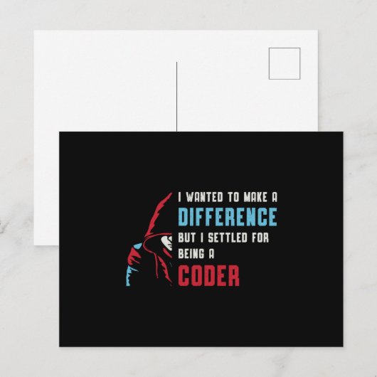 Carte Postale Codeur Médicale Etant Un Codeur Codeur ICD Coder C (Devant / Derrière)