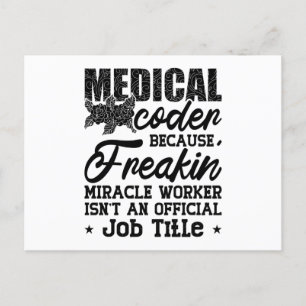 Carte Postale Codeur Médicale parce que Freakin ICD Coding Assis