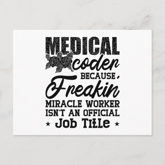 Carte Postale Codeur Médicale parce que Freakin ICD Coding Assis (Devant)