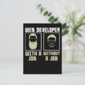 Carte Postale Codeur programmeur Nerd pour développeur informati (Debout devant)