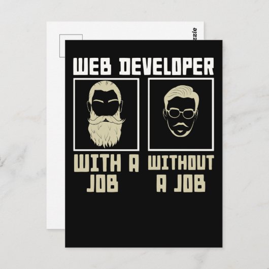 Carte Postale Codeur programmeur Nerd pour développeur informati (Devant / Derrière)