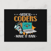 Carte Postale Codeurs Médicales Rendre Pluie Codeur Médicale (Devant)