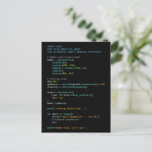 Carte Postale Coding Humor - Developer Logic and Tech Life (Debout devant)