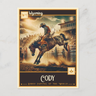 Carte Postale Cody, Wyoming VINTAGE