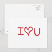 Carte Postale coeur (Devant / Derrière)