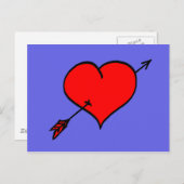 Carte postale Coeur (Devant / Derrière)