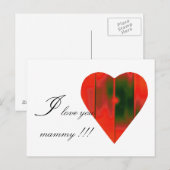 Carte Postale coeur (Devant / Derrière)