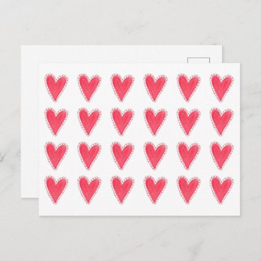 Carte postale coeur (Devant / Derrière)