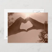 Carte Postale coeur (Devant / Derrière)