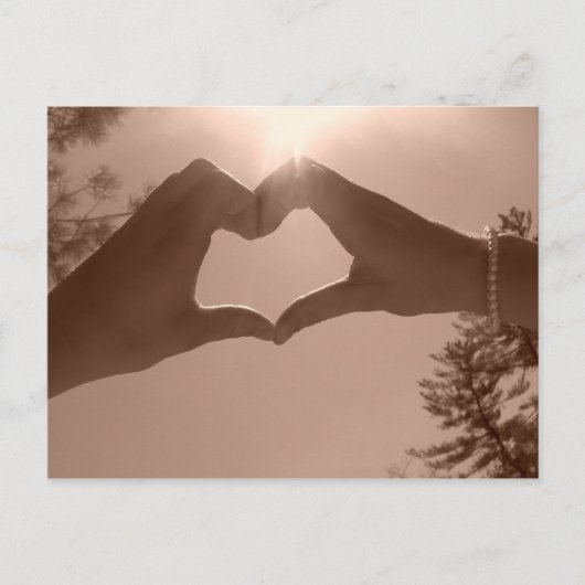 Carte Postale coeur (Devant)