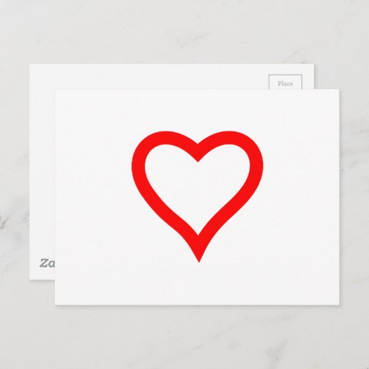 Carte Postale Cœur (Devant / Derrière)