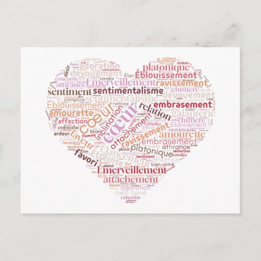 Carte Postale coeur (Devant)