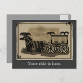 Carte Postale coeur à l'ancienne (Devant / Derrière)