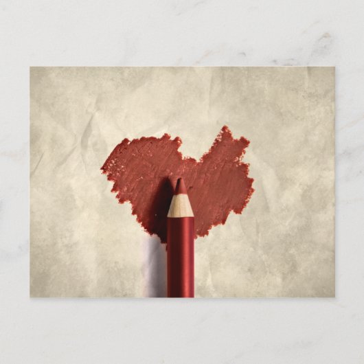 Carte Postale Coeur à motifs dessinés (Devant)