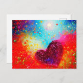 Carte Postale coeur Abstrait (Devant / Derrière)