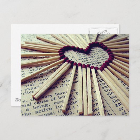 Carte Postale Coeur amour éternel (Devant / Derrière)