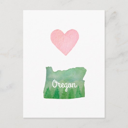 Carte Postale Coeur (Amour) Oregon State Green Valley (Devant)