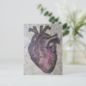 Carte Postale Coeur anatomique, peinture originale (Debout devant)