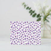 Carte Postale Coeur aquarelle (Debout devant)