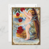 Carte postale Coeur Arbre Valentines (Devant / Derrière)