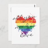 Carte postale - Cœur arc-en-ciel - tout ce dont vo (Devant / Derrière)