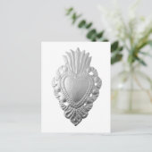 Carte Postale Coeur argenté Milagro (Debout devant)