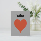 Carte Postale Cœur avec Couronne (Debout devant)