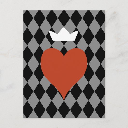 Carte Postale Coeur avec couronne (Devant)