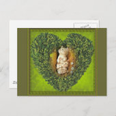 Carte Postale Coeur avec des chats (Devant / Derrière)