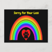 Carte Postale Coeur Avec Paw Arc En Ciel Désolé Po (Devant)