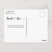 Carte Postale Cœur avec un texte de remerciement de voiture rétr (Dos)