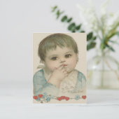 Carte Postale Coeur Bébé mignon Oubliez-Moi-Pas (Debout devant)