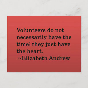 Carte Postale Coeur bénévole