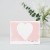 Carte Postale Coeur blanc (Debout devant)