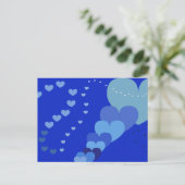 Carte postale Coeur bleu (Debout devant)