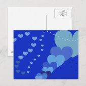 Carte postale Coeur bleu (Devant / Derrière)