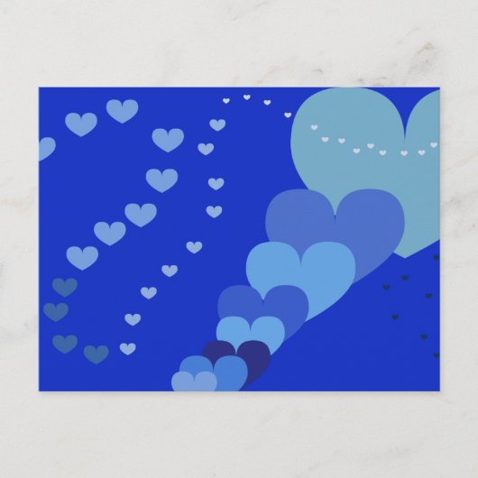 Carte postale Coeur bleu (Devant)